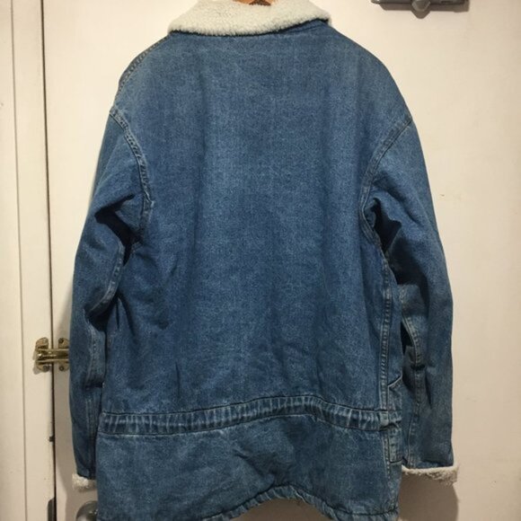 VINTAGE GREENWICH VILLAGE WEAR DENIM SHERPA JACKETS SIZE L - Picture 5 of 6